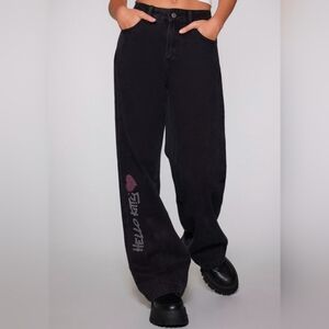 Sanrio Hello Kitty Black Flare Jeans